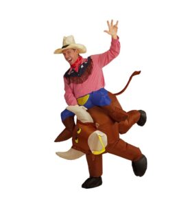 Oppustelig rodeotyr kostume